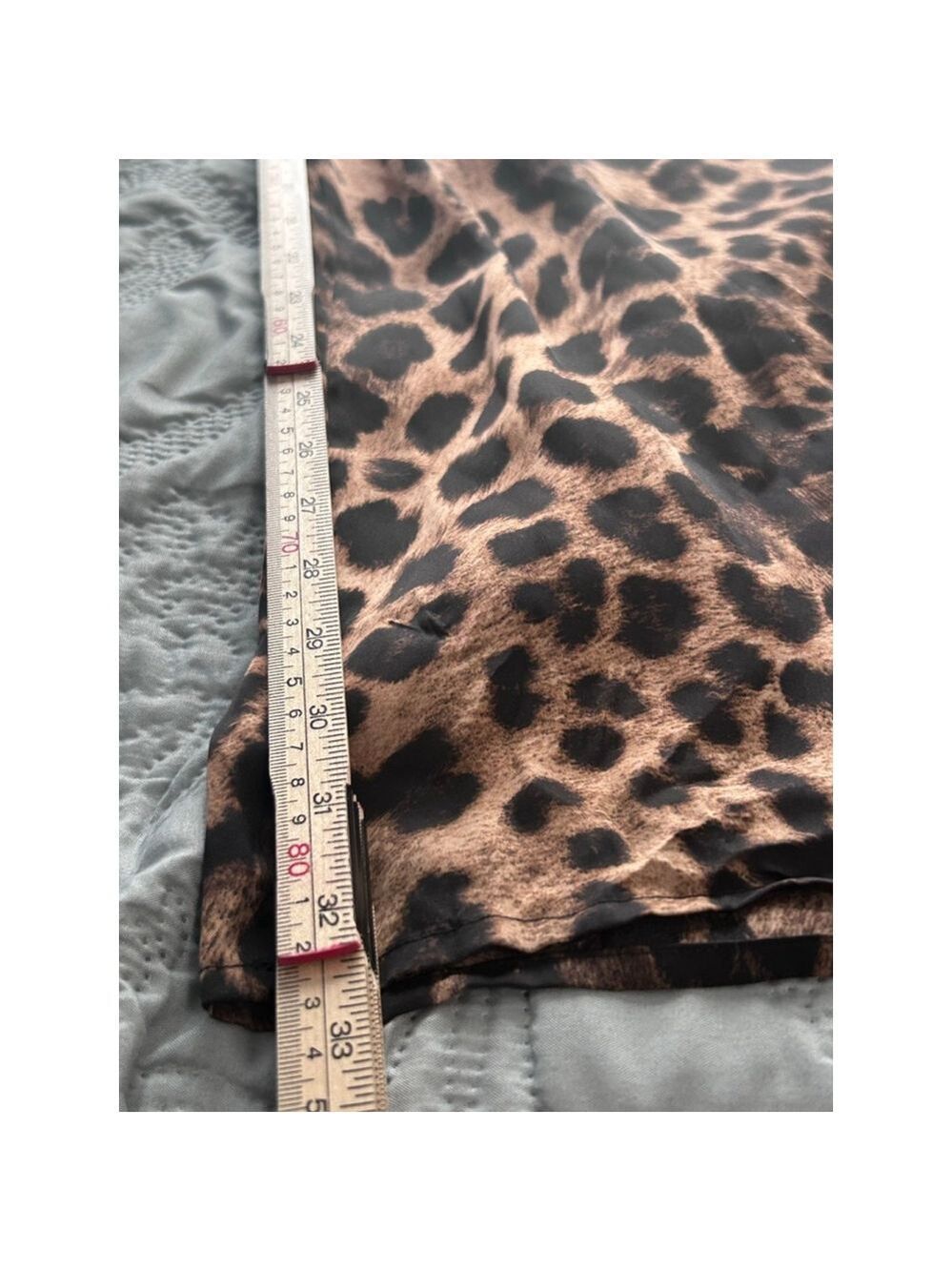 Michael Kors Leopard Print Wide Leg Jumpsuit XS Collared Button Front - Picture 13 of 13
